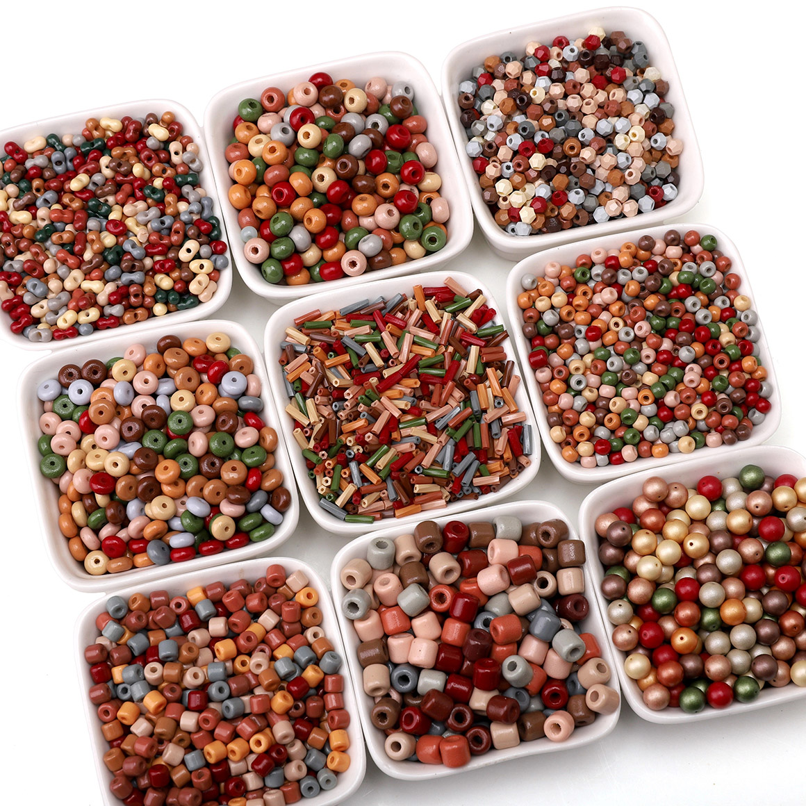 28-265pcs Seed Beads Brown Series Glass beading Loose Beads Spacer For Gifts Jewelry DIY Handmade Making Earring Accessories