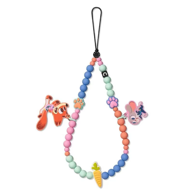 Disney Zootopia Judy Hopps Nick Wilde personalized creative mobile phone chain couple cartoon cute beaded lanyard exquisite gift